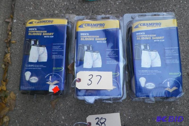 3 Pairs sliding shorts with cups