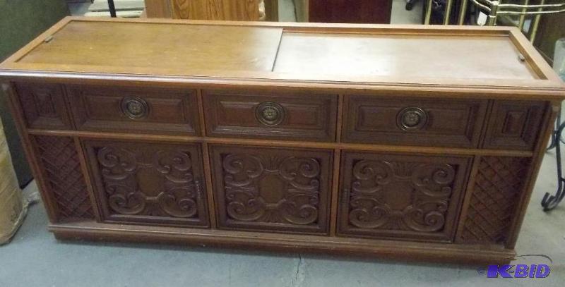 Vintage Record Player Console