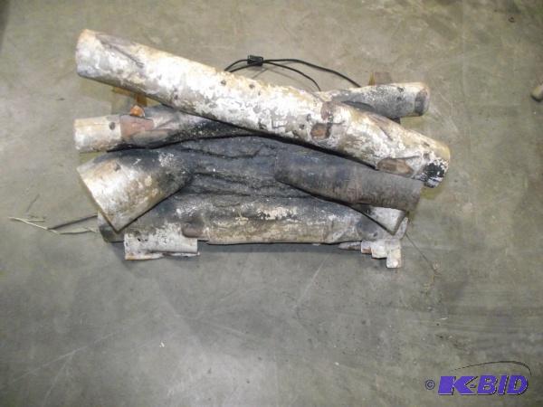 lot 128 image: Electric fireplace logs with light...