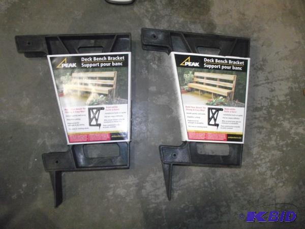 lot 139 image: (2) Deck Bench Brackets...