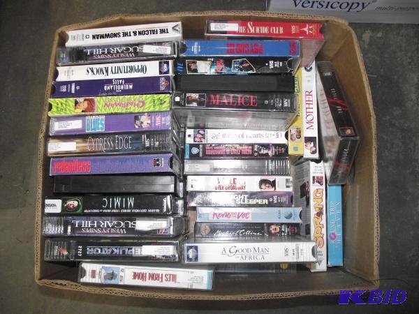 lot 140 image: Box Full of VHS Movies...