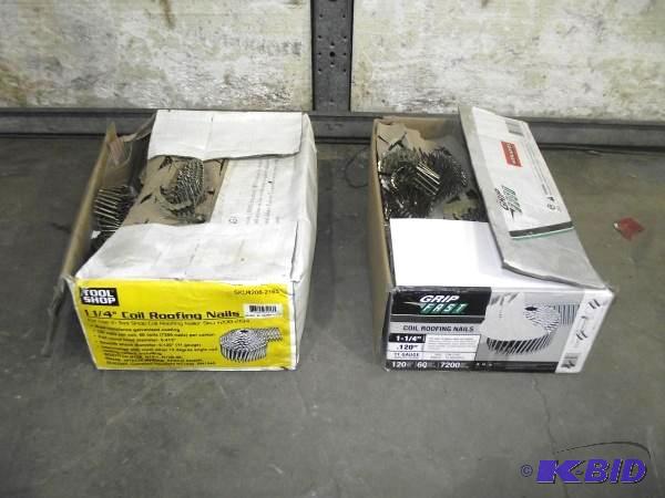 lot 166 image: (2) Partial Boxes of 1-14 Coil Nails...
