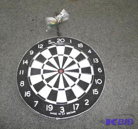 lot 191 image: Sharp Tip Dart Board with Some Darts...