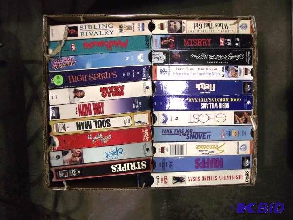 lot 202 image: Box Of Misc. VHS Tapes...