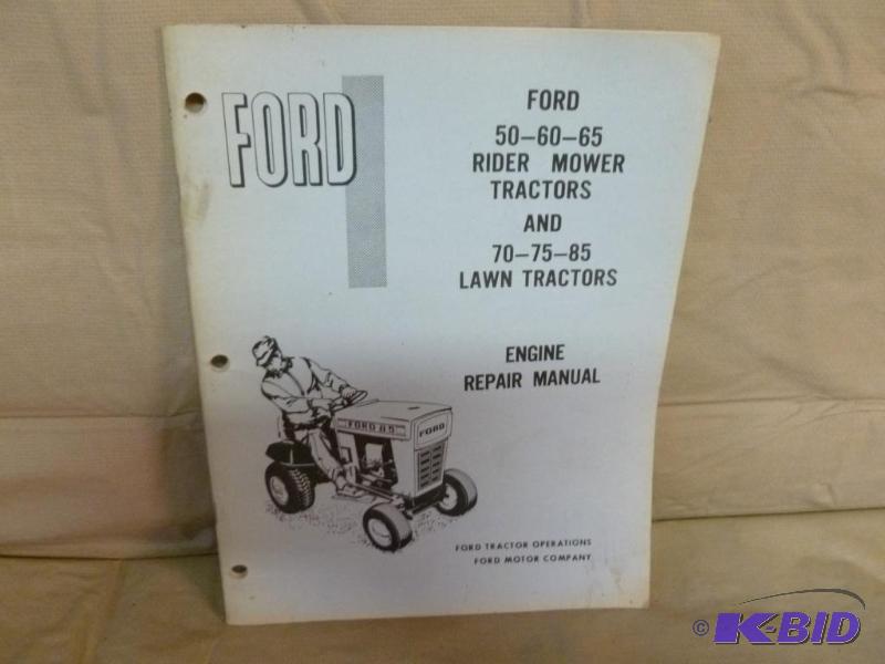 lot 107 image: Vintage Ford Riding Lawn Mower engine repair ...