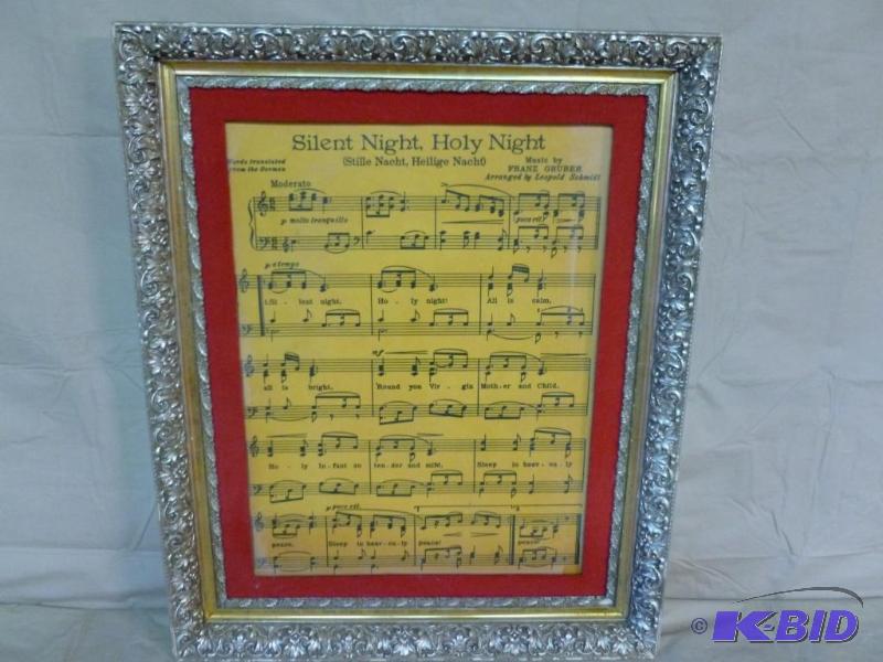 lot 112 image: Large Vintage " Silent Night Holy Night ...