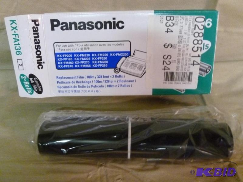 lot 120 image: Panasonic ink cartridge model KX-FA136....
