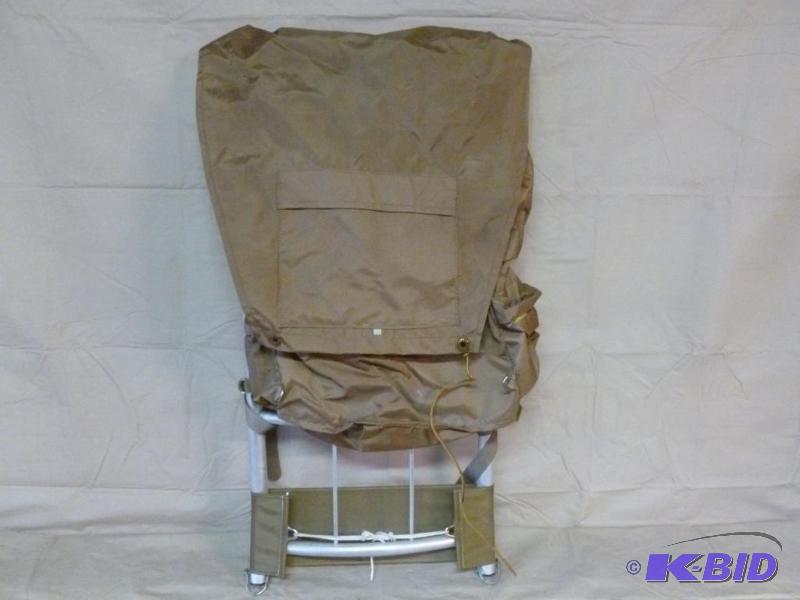 lot 92 image: Heavy Duty aluminum framed hiking backpack, g...
