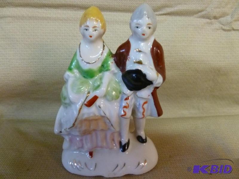lot 96 image: Beautiful vintage hand painted porcelain figu...