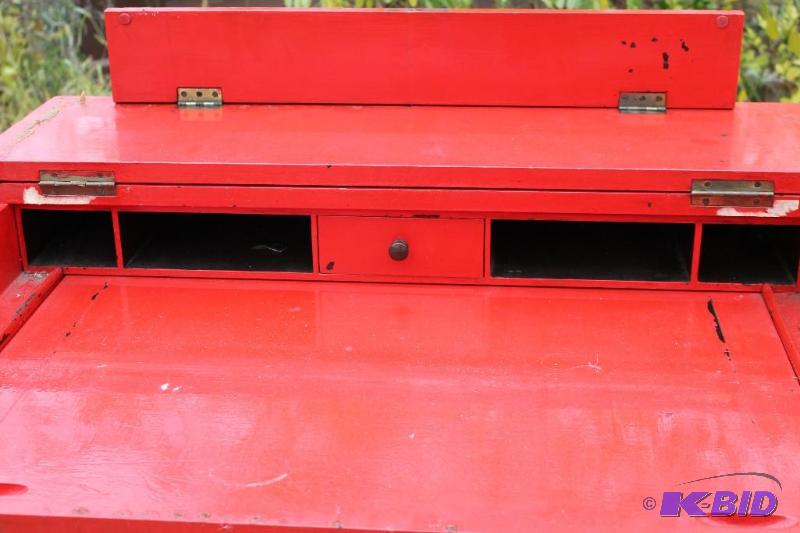 Old School Student Desk Solid Wood Red In Col...