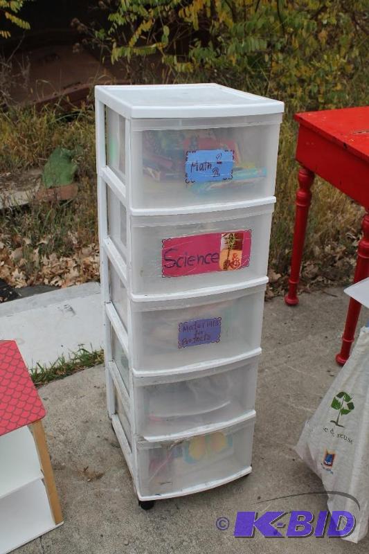 Free Standing Plastic 4 Drawers With Children...