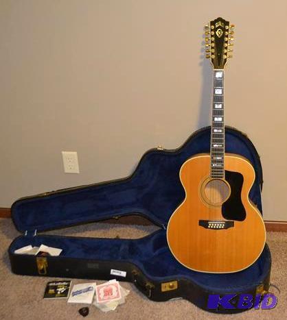 lot 36 image: Guild 12 string Acoustic Guitar with nice har...