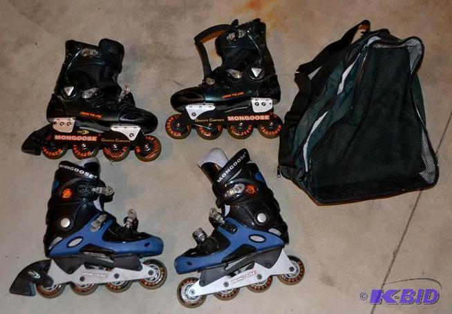 lot 63 image: Mongoose Roller Blades size 7 size 10...