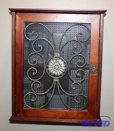lot 80 image: Wood medicine cabinet 12x18x3&quot...