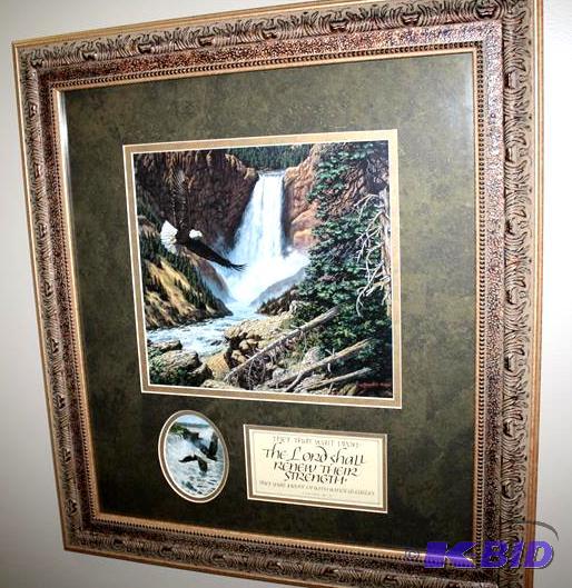 lot 96 image: Framed Eagle print Isaiah 4031...