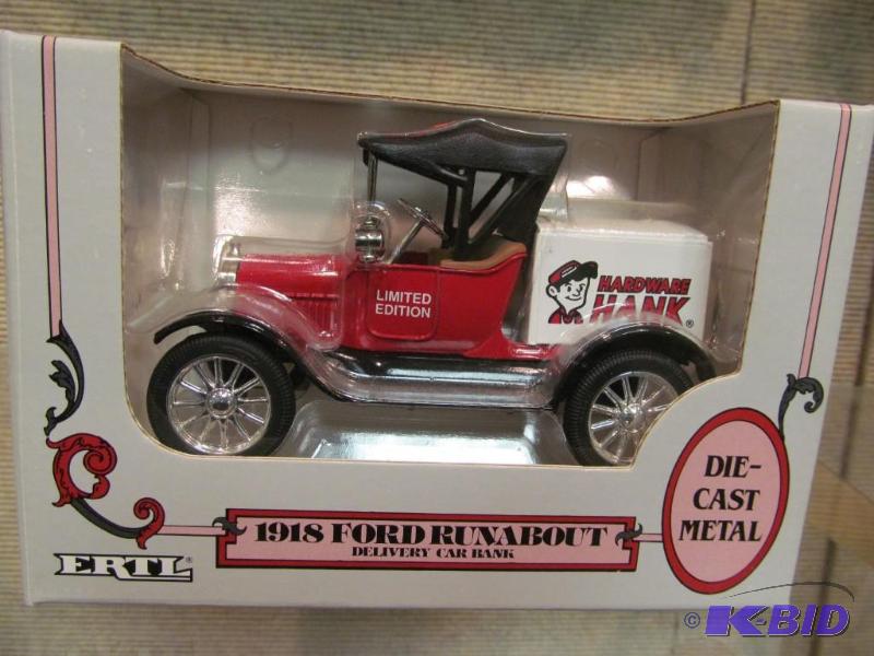 1993 1918 Ford Runabout Hardware Hank Delivery Truck 125 Scale Die Cast Bank by Ertl