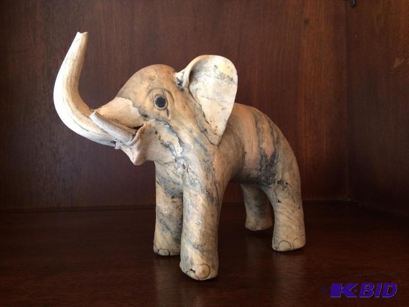 Adorable Bone Elephant Sculpture