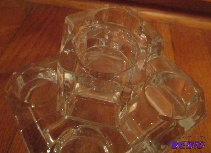 lot 20 image: Partylite Crystal Tower Tealight Candle Holde...