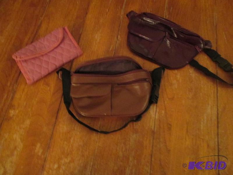 lot 67 image: mixed lot of fanny packs, walletclutch...