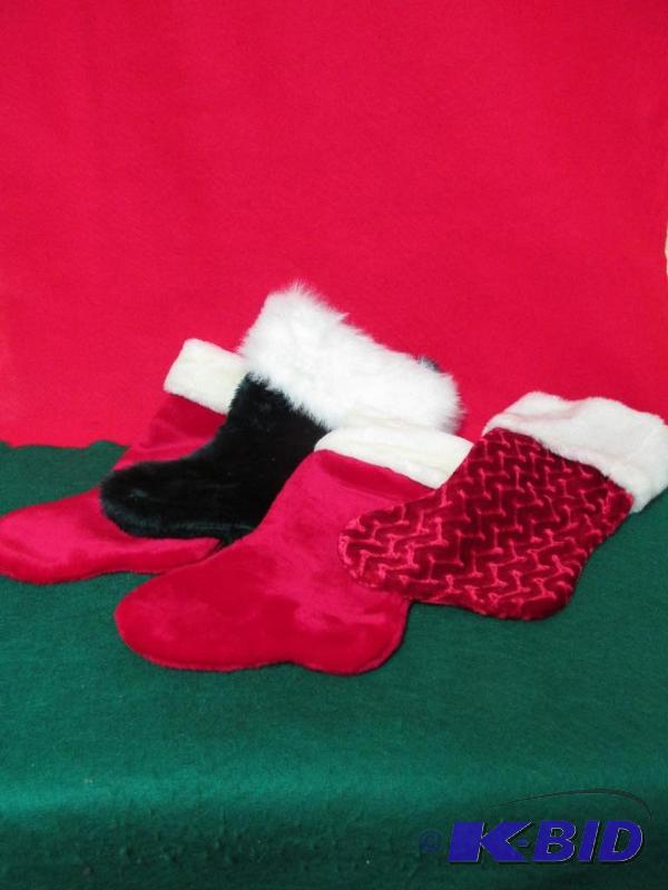 4 Thick and Furry Christmas Stockings