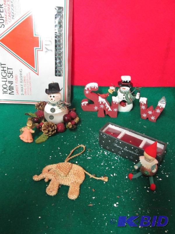 Some Cute Christmas Decorations and Lights - a couple of Vintage pieces