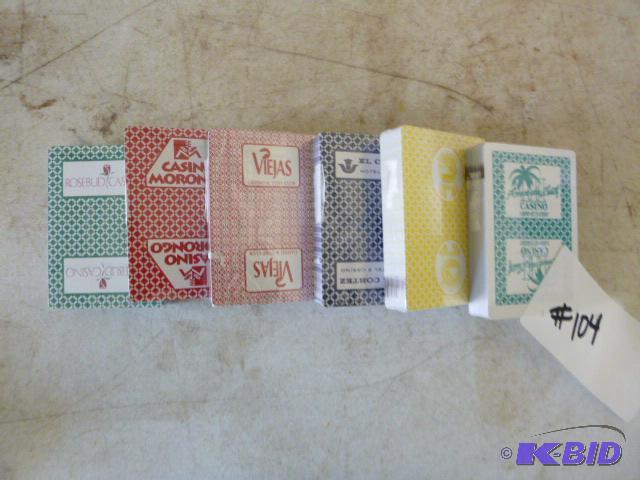 lot 104 image: Six Decks of New Playing Cards...