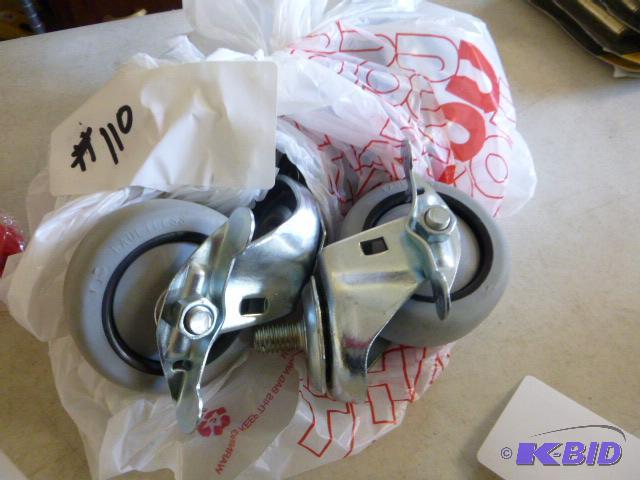 lot 110 image: Four Rubber 3" Casters...