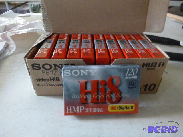 lot 122 image: Ten New Sony Hi8 Digital 8 Video Tapes...