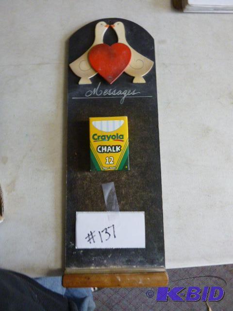 lot 137 image: Chalkboard and Chalk...