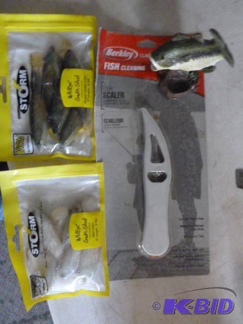 lot 139 image: Two Packs of Storm Shad Lures and Berkley Fis...