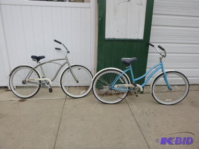 lot 14 image: His and Hers Huffy Throw Back Bicycles...