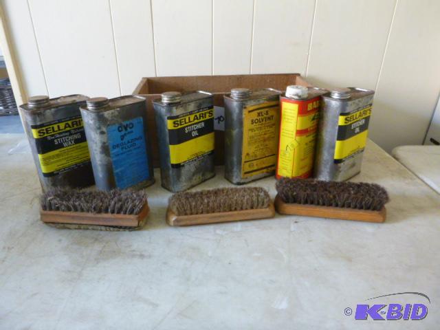lot 70 image: Wood Crate with Miscellaneous Cans...