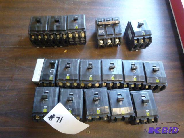 lot 71 image: Miscellaneous Breakers Mostly Square D...