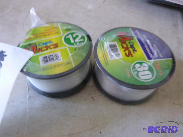lot 97 image: Two Spools of Fishing Line 12 lb. and 30 lb....