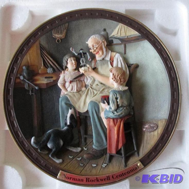 lot 15 image: Norman Rockwell Centennial &quotThe Toy Make...