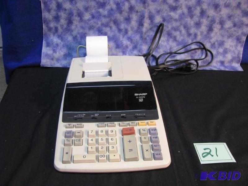 lot 21 image: Sharp EL-2630P II.12 digit printing calculato...