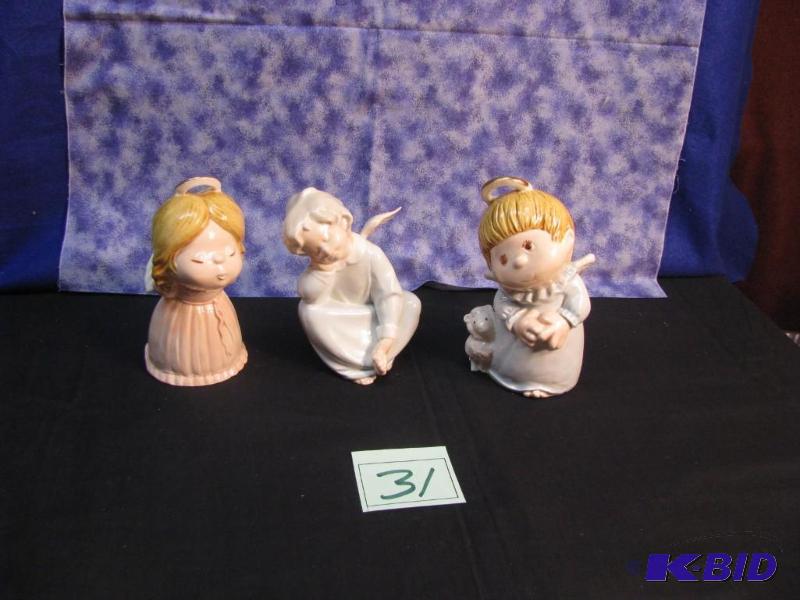 lot 31 image: Lot of ceramic angels (3)...