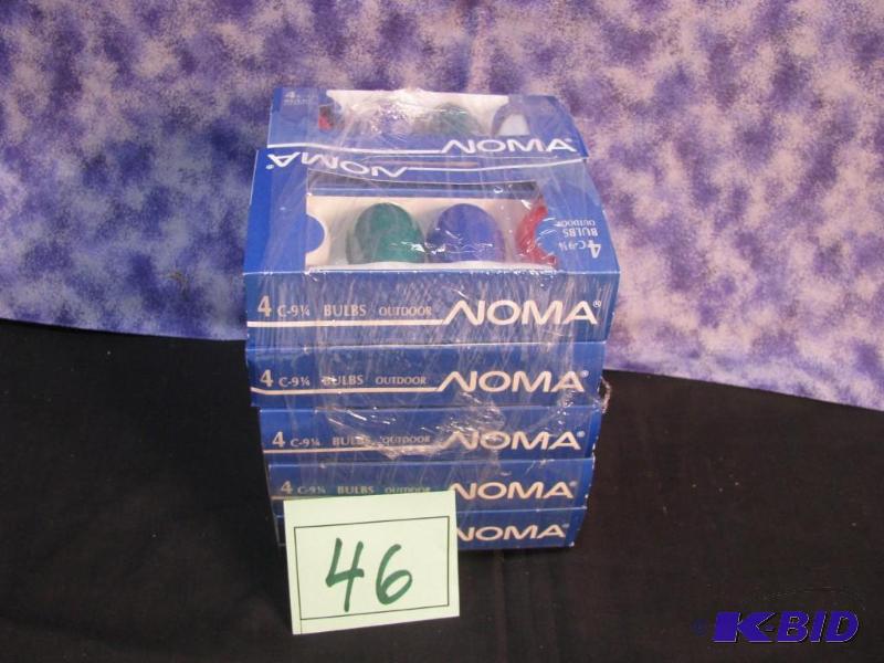 lot 46 image: 10 packages of four Christmas light bulbs, re...