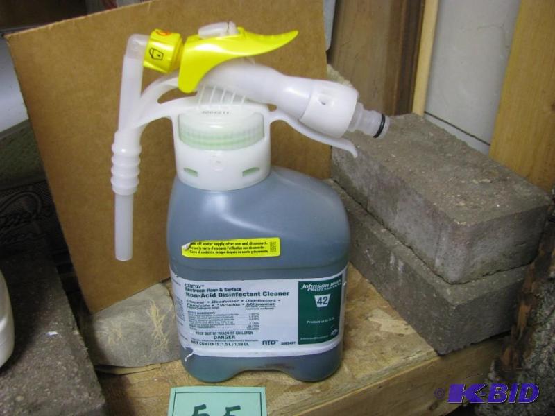 lot 55 image: 1.5 L Crew Restroom floor and surface non-aci...
