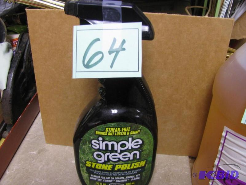 lot 64 image: simple green stone polish...