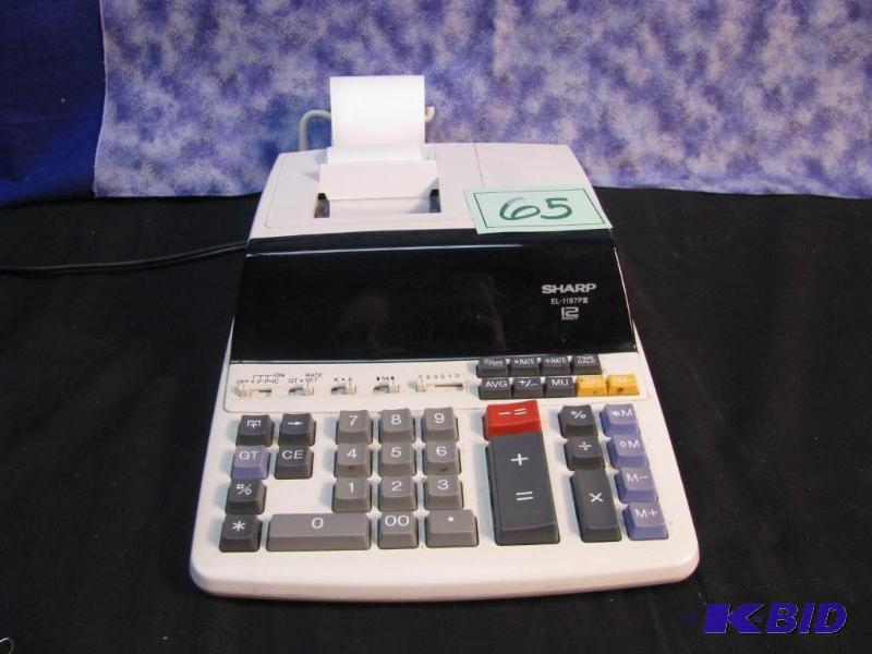 lot 65 image: Sharp EL-1197P III. 12 digit printing calcula...