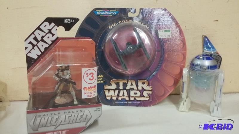 LOT OF STAR WARS ITEMS MICRO MACHINES TIE FI...