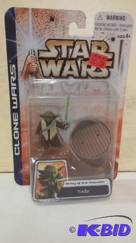 STAR WARS CLONE WARS YODA FIGURE NEVER BEEN O...