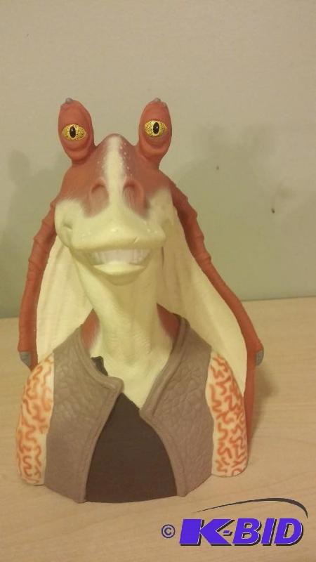 Star Wars Jar Jar Binks hard plastic Coin Ban...