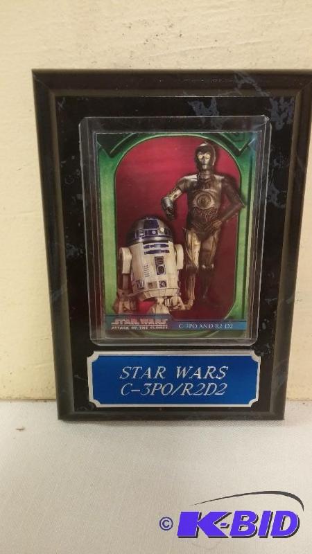 STAR WARS C-3PO AND R2-D2 PLAQUE...