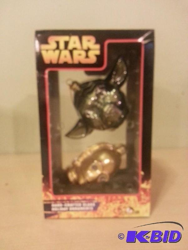 Star Wars Hand crafted glass holiday ornament...