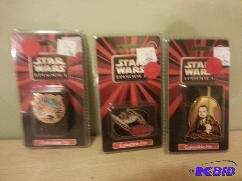 Lot of 3 Star Wars Episode 1 Pins. Qui Gon Ji...