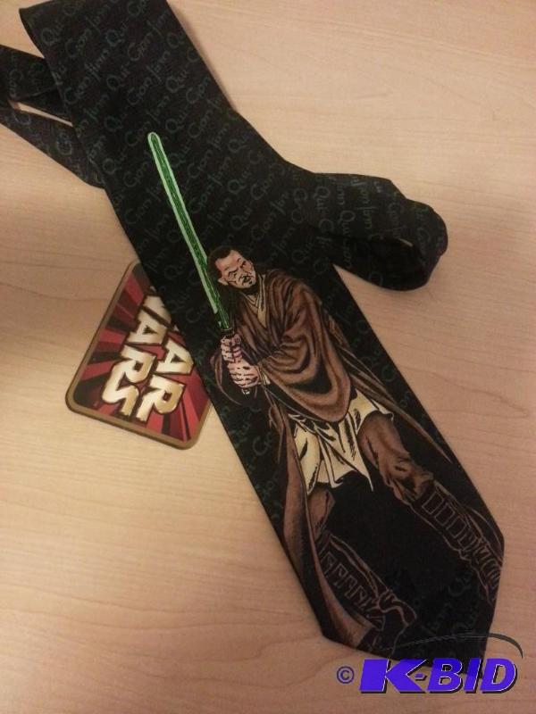 Star Wars Neck tie featuring Qui Gon Jinn. Ne...