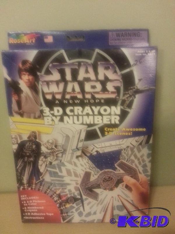 Star Wars 3-D Crayon by Number. Includes 4 3-...
