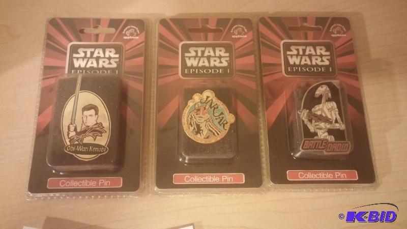 Lot of 3 collectors pins by Applause Obi Wan...
